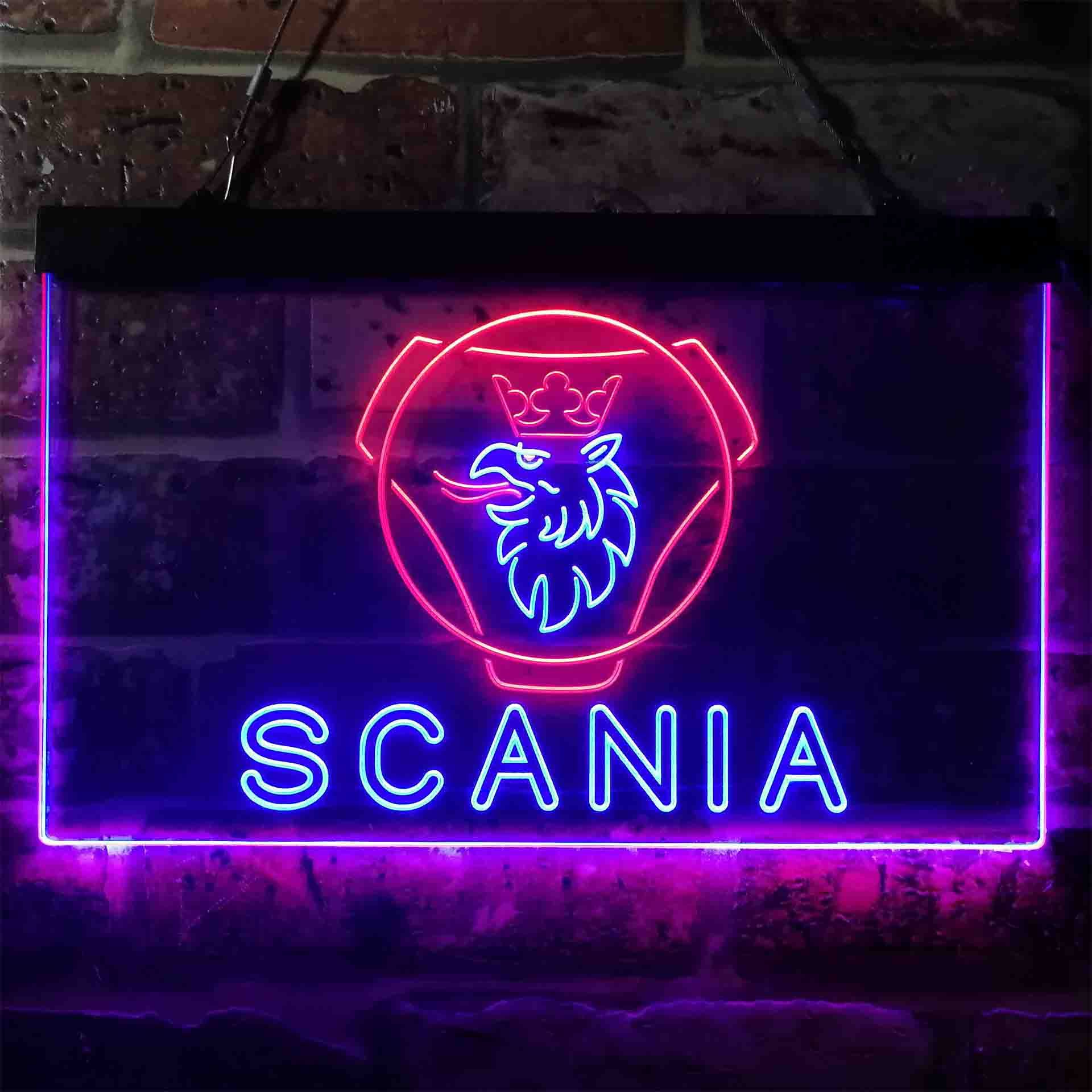 Scania Logo 2 Dual LED Neon Light Sign